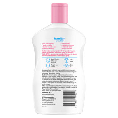 Hamilton Sunscreen Toddler SPF 50+ 250ml