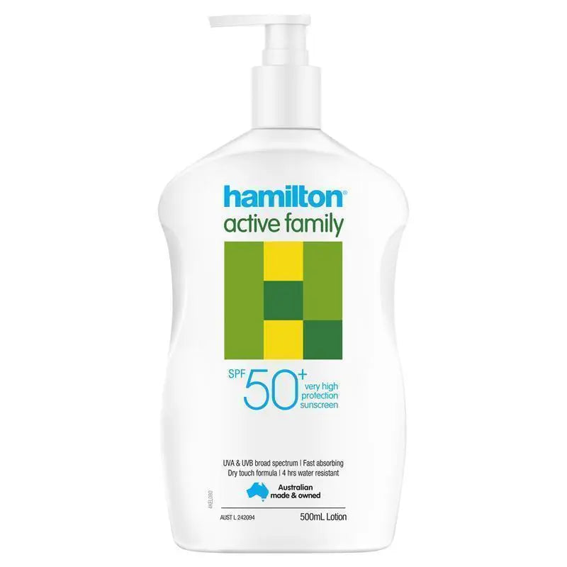 Hamilton Sun SPF 50+ Active Family Lotion 500ml