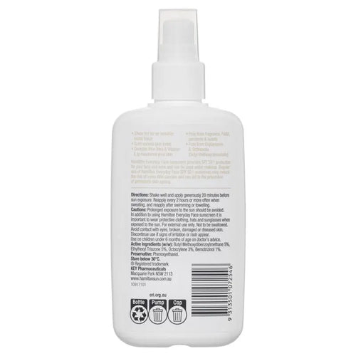 Hamilton SPF 50+ Everyday Face 200ml